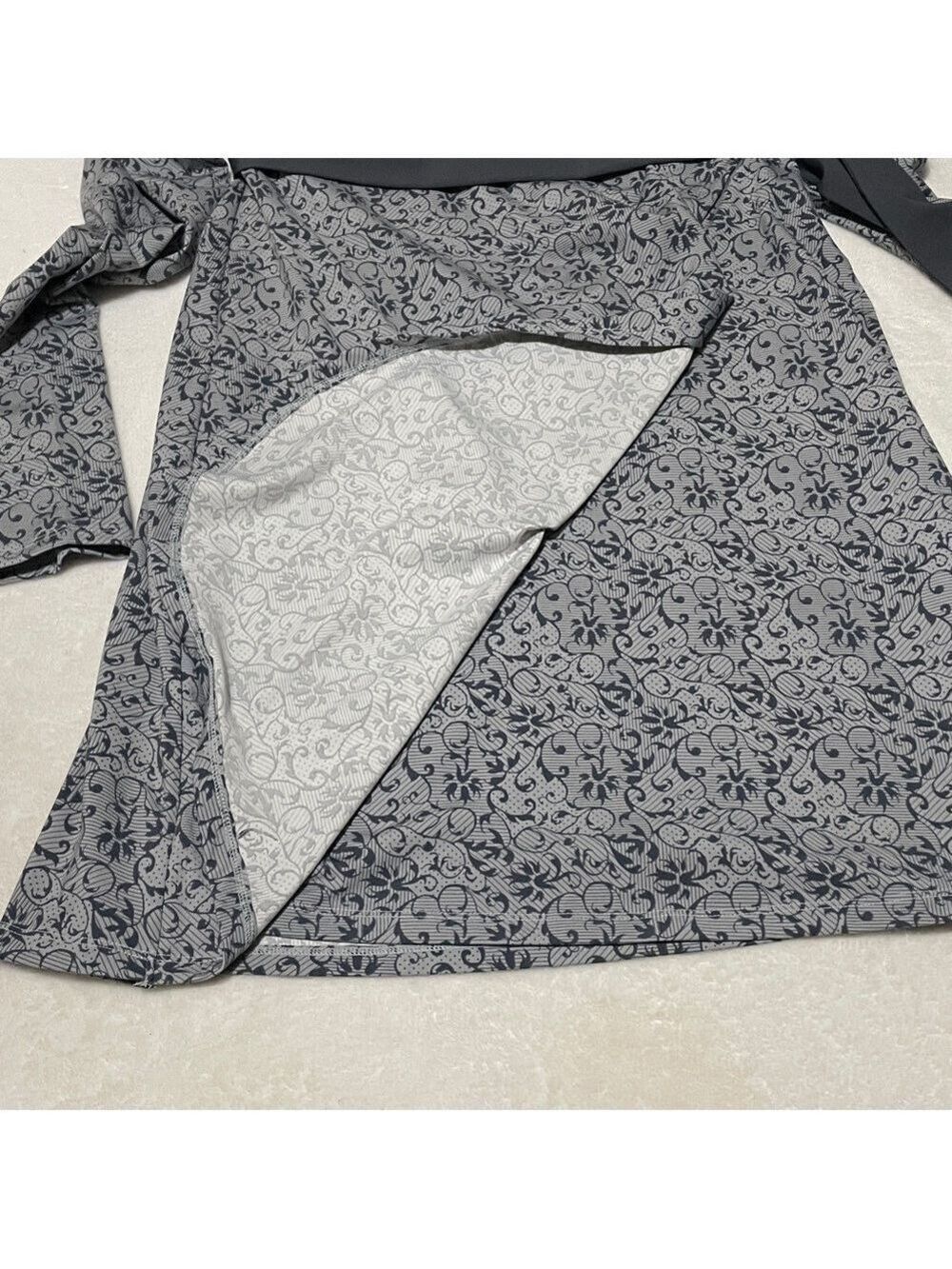 Athleta Gray Faux Wrap Long Sleeve Dress Sz Small - Picture 8 of 8